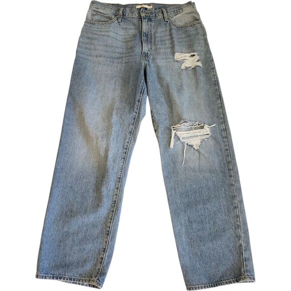 Levi's Denim - Levi's 94 Baggy Wide Leg Jeans Women 32 x 31 Blue Skater Retro Loose